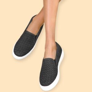 M. Gemi The Cerchio Woven Slip On Leather Suede Sneakers